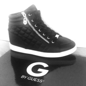 Brand new in box ✨ Guess high top wedge shoes.